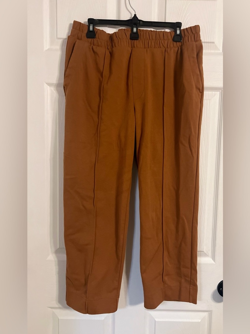 A New Day Women’s Pull On Pants Brown Solid Size Xl With Pockets